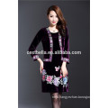 Autumn Purple Trench Coat of Velvet and Spandex For Women Manufacture Expert Exporter From Guangzhou